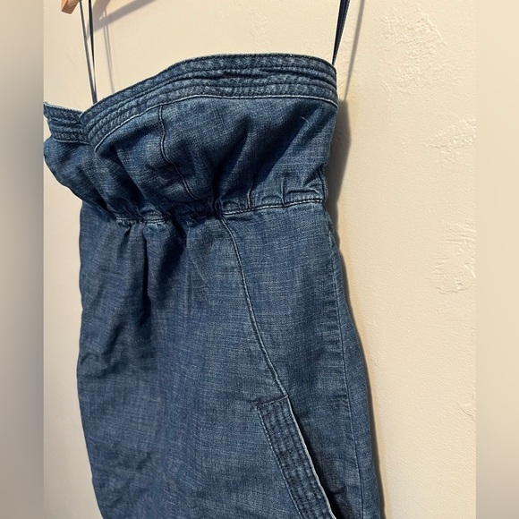 American Eagle Sweetheart Neckline Strapless Denim Mini Dress - Picture 4 of 12